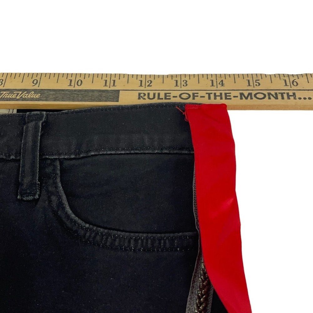 Current/Elliott Jeans Women's Sz 28" Black Matte Ankle Skinny Tux Stretch Nwot - Picture 9 of 13